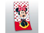 Ręcznik Plażowy licencyjny 70x140 cm Myszka Minnie STC 02 czerwony  Disney